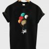 spaceman astronaut planet ballons t-shirt