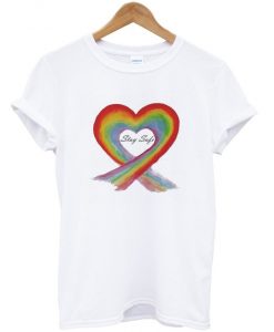 rainbow stay safe t-shirt