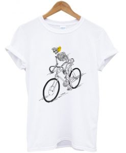 skull riding a bike t-shirt