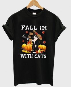 fall in love with cats t-shirt