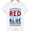 i'm dreaming of a red white and blue christmas t-shirt