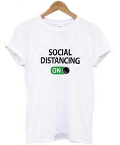 social distancing on t-shirt