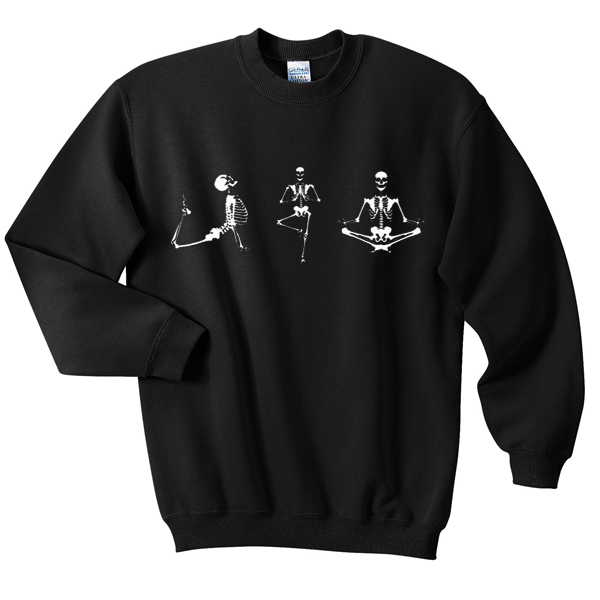 yoga skeleton sweatshirt