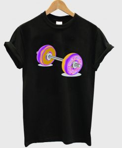 donut dumbbell t-shirt