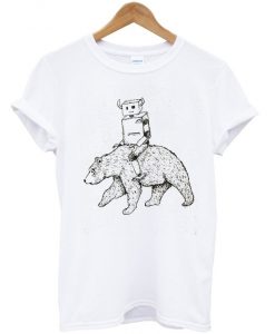 robot and bear t-shirt