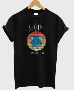 sloth running team t-shirt