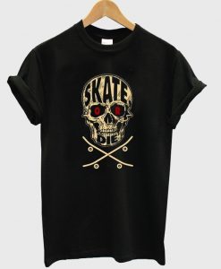 skate die skull t-shirt