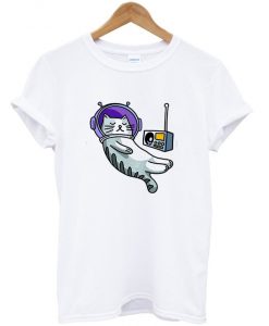 astronaut kitten t-shirt