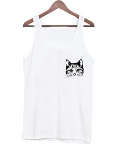 cat pocket tank top