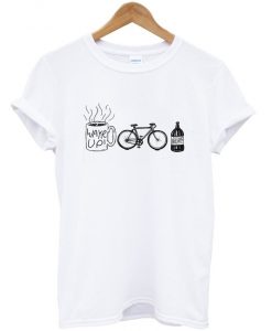 coffe bike beer t-shirt