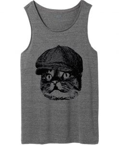 hat cat tank top