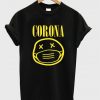 smile corona emoticon t-shirt