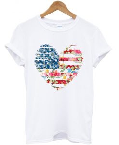 american flag heart t-shirt