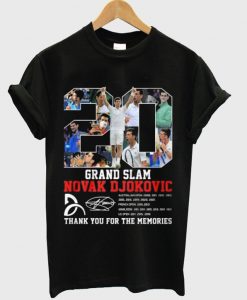 20 grand slam novak djokovic t-shirt