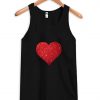 glitter heart muscle tank top