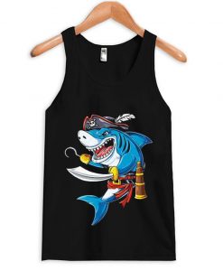 shark pirate tank top