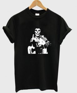 Johnny Cash The Misfits Middle Finger Black Skull t-shirt