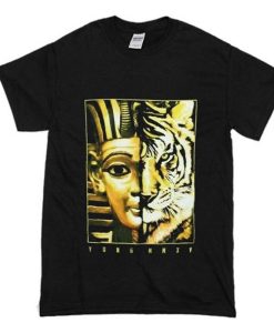 Yung Khalifa King Tut Egyptian Pharaoh Tiger Black T-Shirt