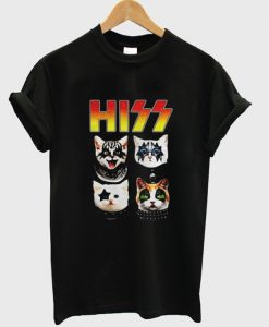 hiss kiss hiss cat t-shirt