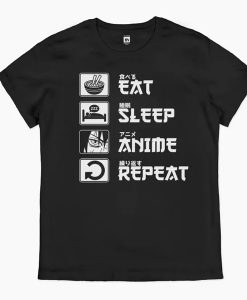 Eat Sleep Anime Repeat T-shirt