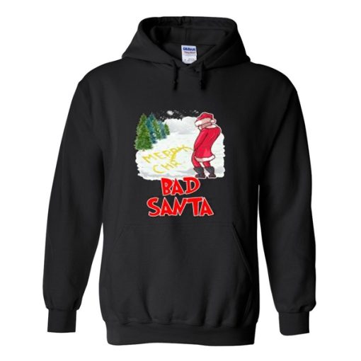 Bad Santa Coming For You Black Hoodies