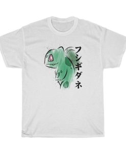 Bulbasaur Pokemon Water Colour Effect T Shirt