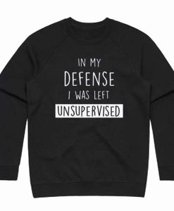 In my DEFENSE I was Left UNSUPERVISED Sweatshirt