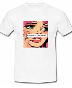 Pop Art Girl Crying Lightning T-Shirt