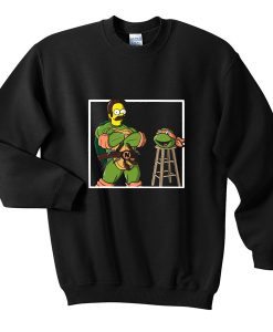 Ned Flanders in a Teenage Mutant Ninja Turtle sweatshirt