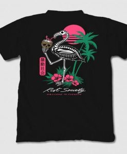 Tropical Skeleton Flamingo T-Shirt