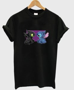 Baby Toothless Dragon and Stitch T shirt