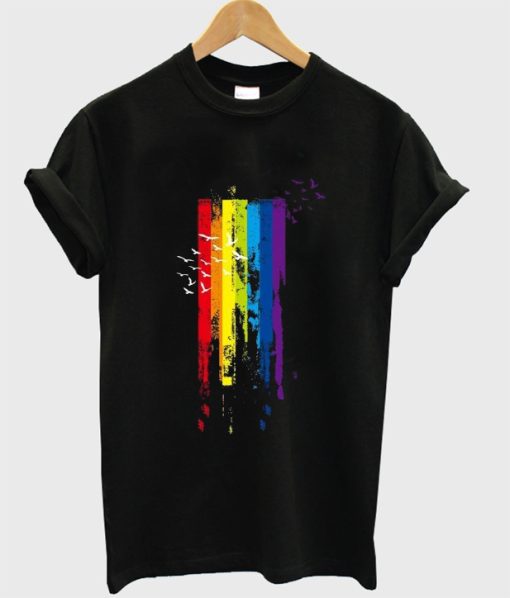 Rainbow Streaks T shirt