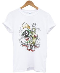 Marvin the Martian Cartoon with K-9 Baby Dog T-Shirt