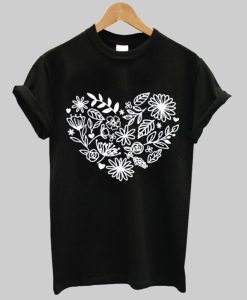 Flower heart tshirt