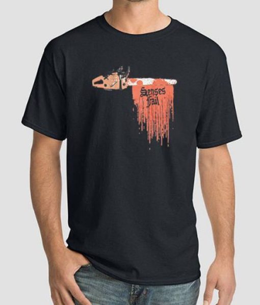 Senses Fail Merch Chainsaw T Shirt